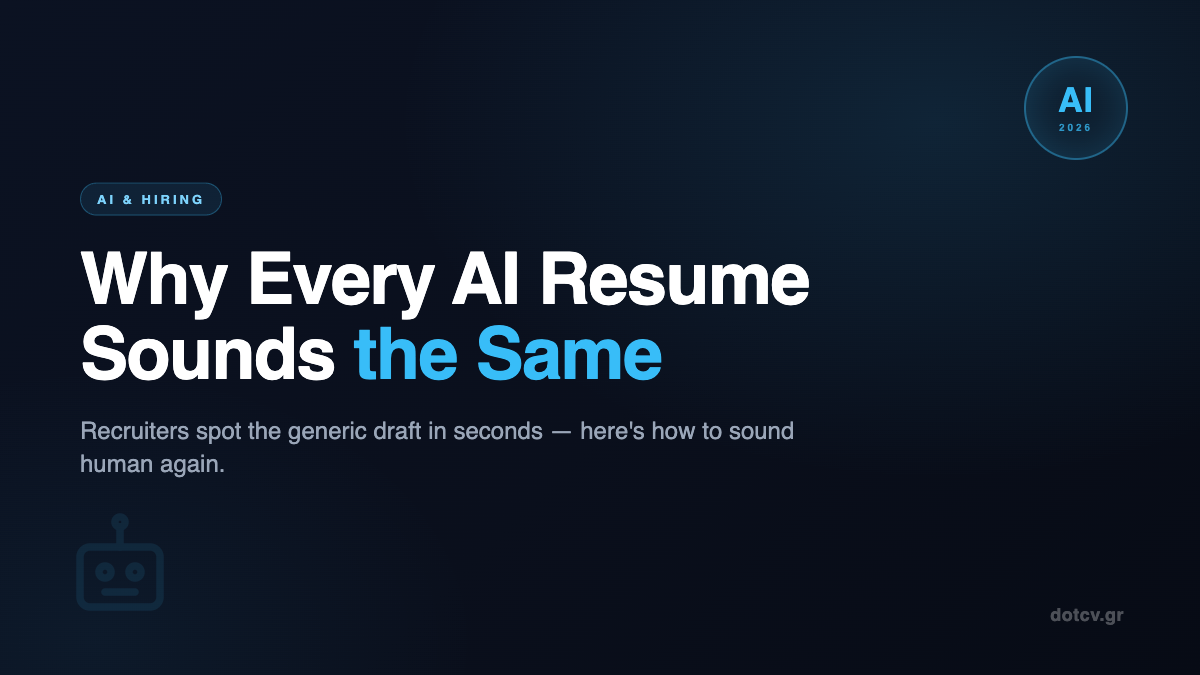 Why Every AI-Written Resume Sounds the Same